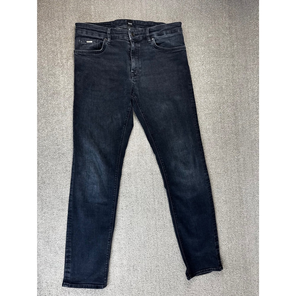 Hugo Boss Jeans Mens 34 x 30 Black Candiani Denim Slim Fit‎  Italian Stretch
